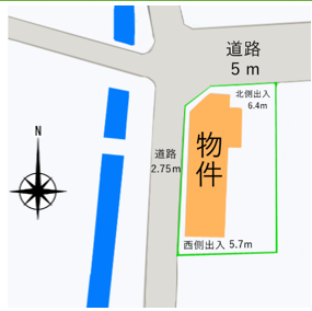 大橋町接道図2